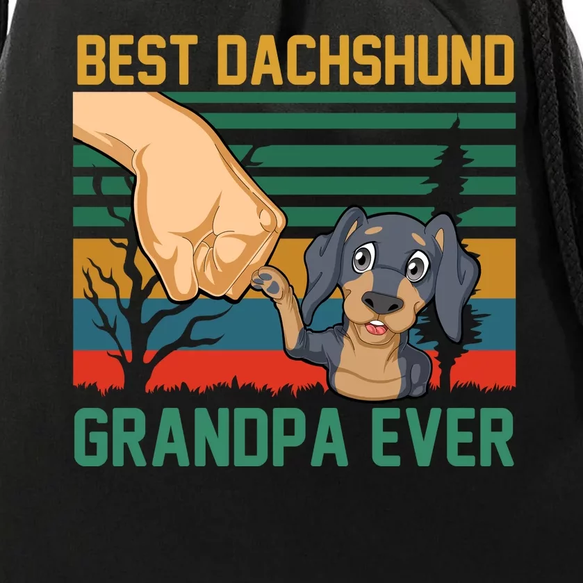 Best Dachshund Grandpa Ever Drawstring Bag