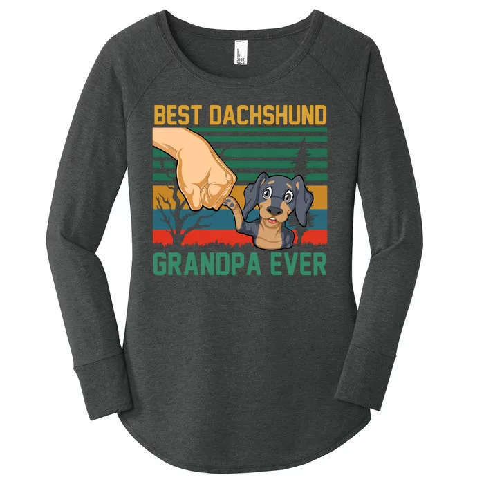 Best Dachshund Grandpa Ever Women's Perfect Tri Tunic Long Sleeve Shirt