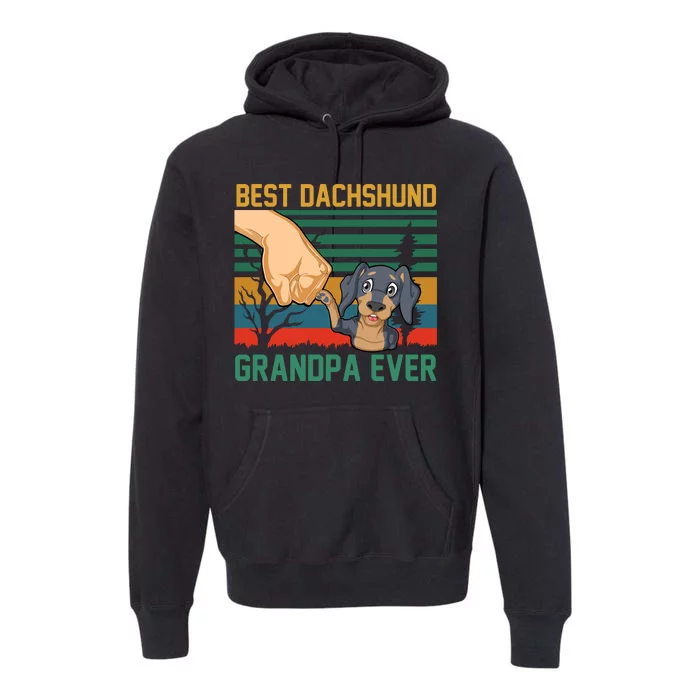 Best Dachshund Grandpa Ever Premium Hoodie