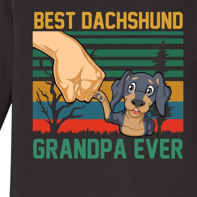 Best Dachshund Grandpa Ever Baby Long Sleeve Bodysuit