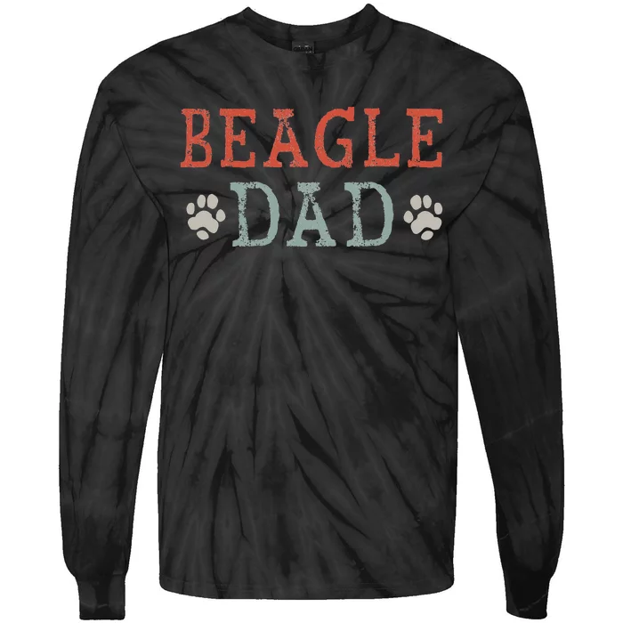 Beagle Dad Gift Tie-Dye Long Sleeve Shirt