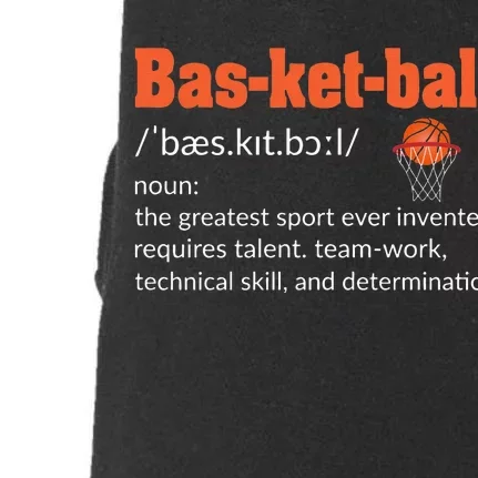 Basketball Definition Gift For Coach Ballers Hoopers Doggie 3-End Fleece Hoodie