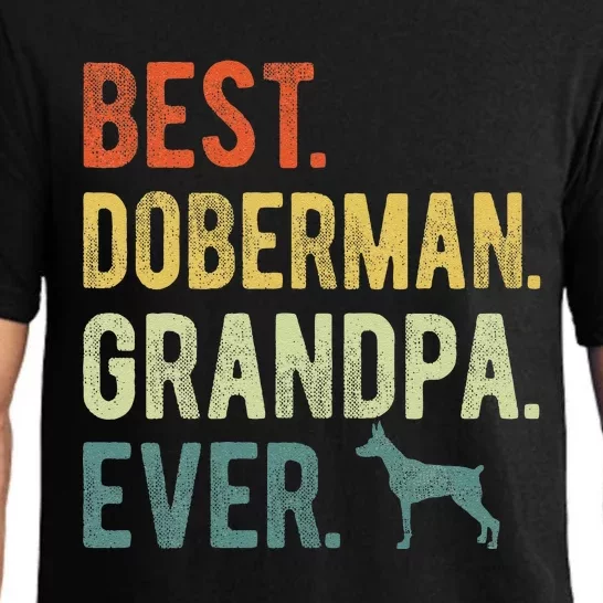 Best Doberman Grandpa Ever Dog Lovers Fathers Day Pajama Set