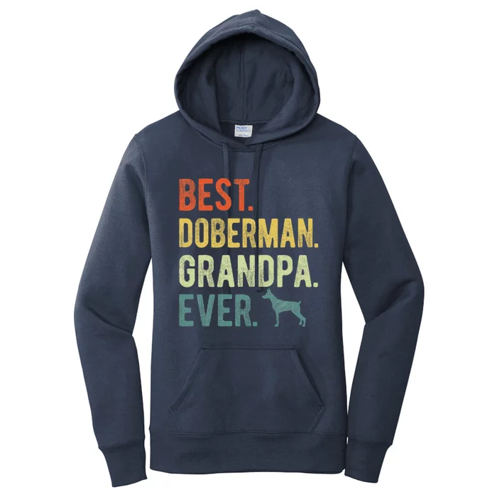 Best Doberman Grandpa Ever Dog Lovers Fathers Day Women's Pullover Hoodie