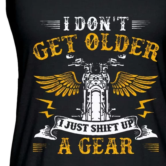 Bikers DonT Get Older Motorcycle Funny Biker Ladies Essential Flowy Tank