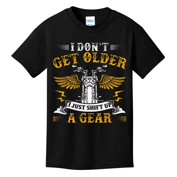 Bikers DonT Get Older Motorcycle Funny Biker Kids T-Shirt