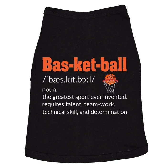 Basketball Definition Gift For Coach Ballers Hoopers Doggie Tank