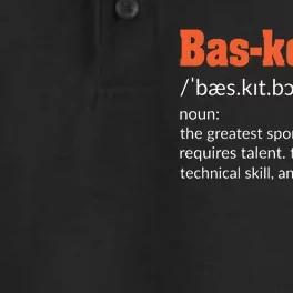 Basketball Definition Gift For Coach Ballers Hoopers Dry Zone Grid Performance Polo