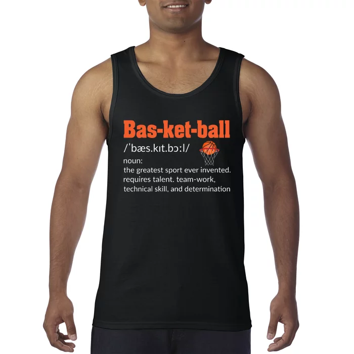 Basketball Definition Gift For Coach Ballers Hoopers Tank Top