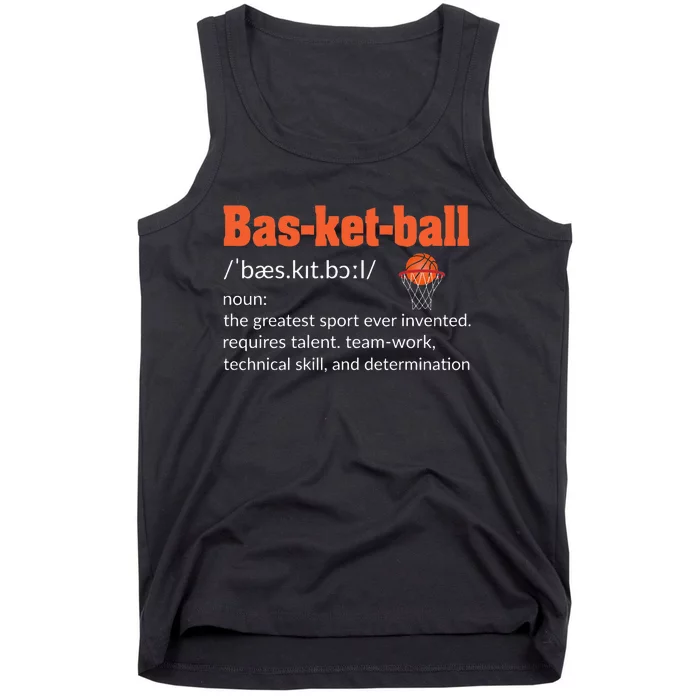 Basketball Definition Gift For Coach Ballers Hoopers Tank Top