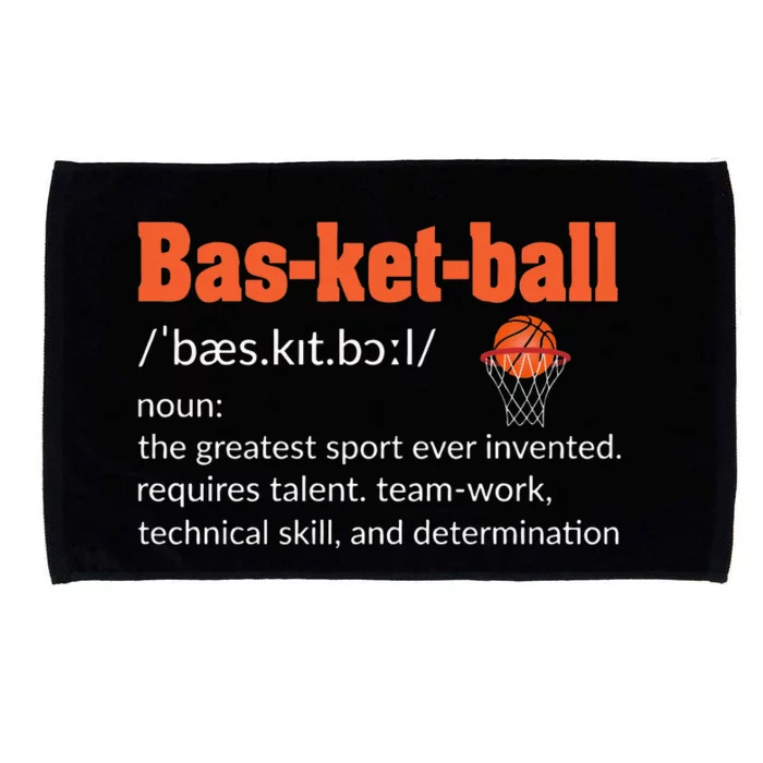 Basketball Definition Gift For Coach Ballers Hoopers Microfiber Hand Towel