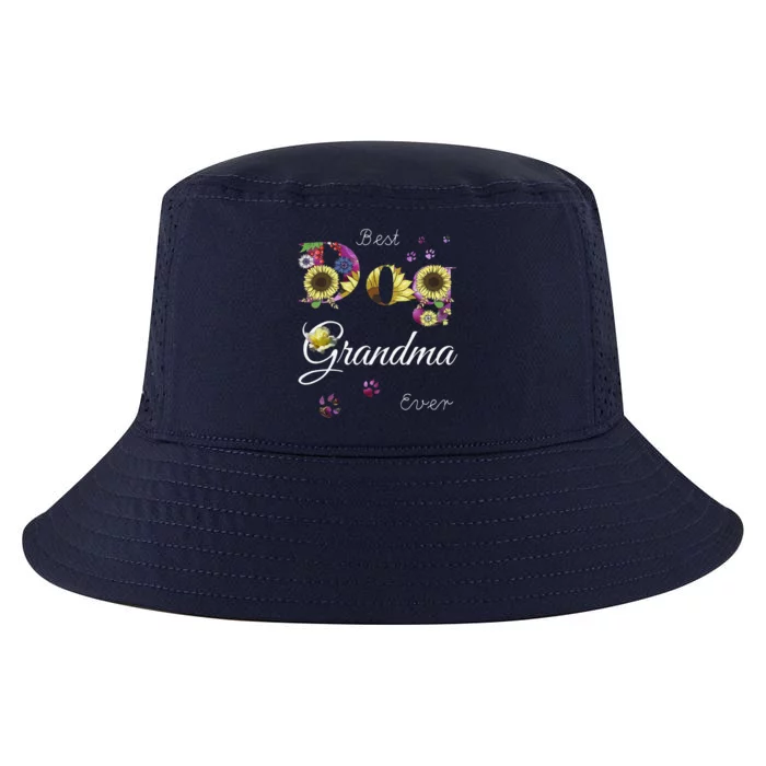 Best Dog Grandma Ever Sunflower Floral Dog Lover Mothers Day Cool Comfort Performance Bucket Hat