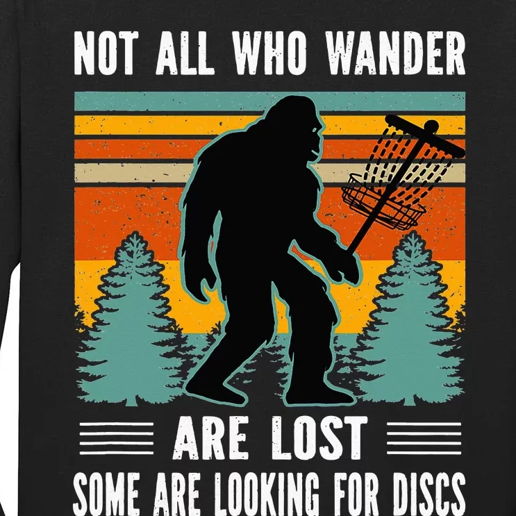 Bigfoot Disc Golf Sasquatch Yeti Frisbee Golf Ultimate Tall Long Sleeve T-Shirt