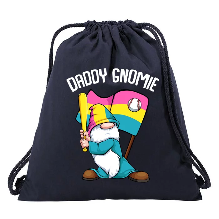 Baseball Daddy Gnome Lgbtgreat Giftq Cool Sport Pansexual Pride Flag Gift Drawstring Bag