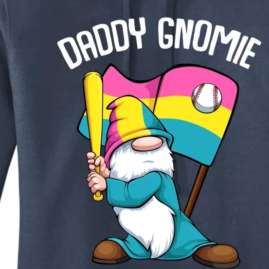 Baseball Daddy Gnome Lgbtgreat Giftq Cool Sport Pansexual Pride Flag Gift Women's Pullover Hoodie