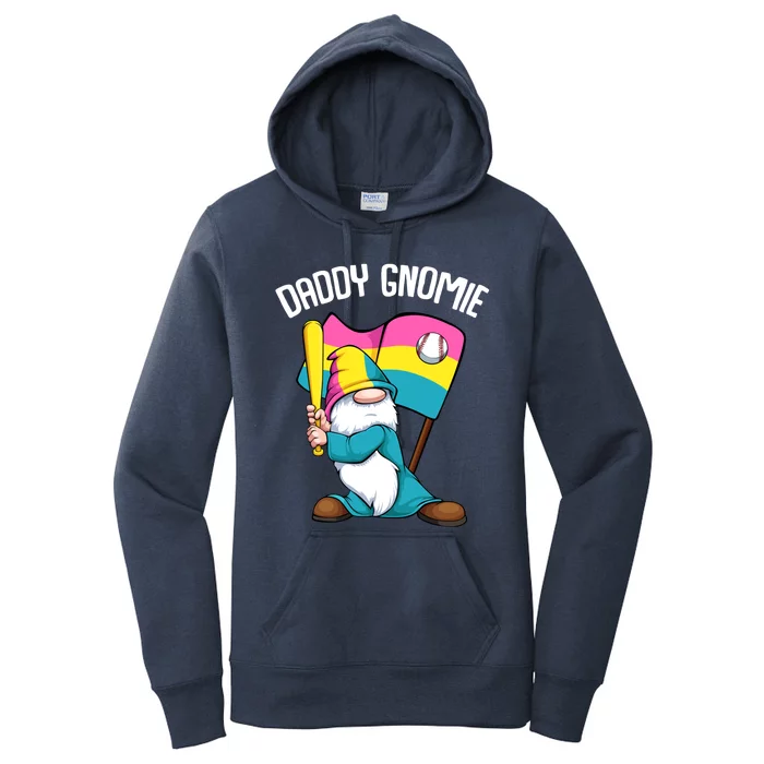 Baseball Daddy Gnome Lgbtgreat Giftq Cool Sport Pansexual Pride Flag Gift Women's Pullover Hoodie