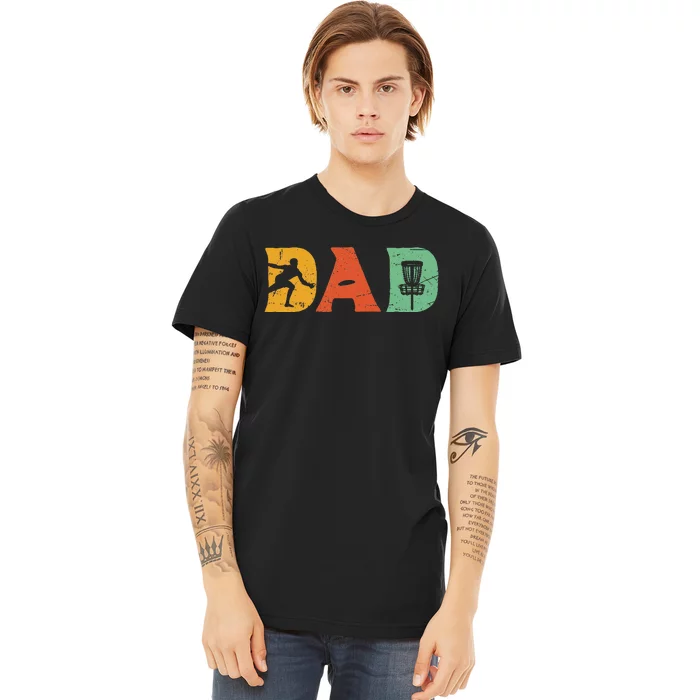 Best Disc Golf Dad Retro Fathers Day For Dad Sports Premium T-Shirt