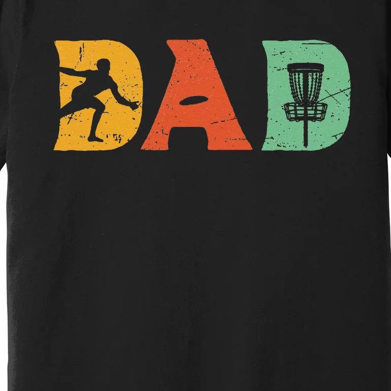 Best Disc Golf Dad Retro Fathers Day For Dad Sports Premium T-Shirt