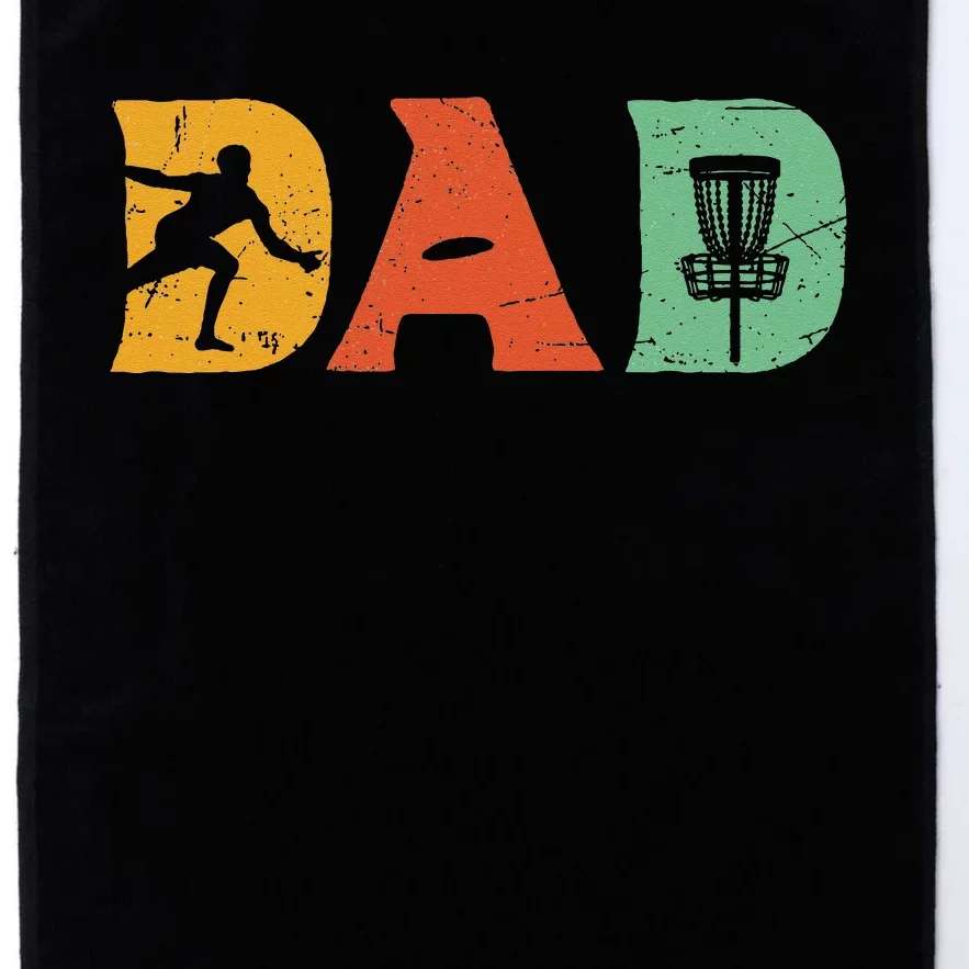 Best Disc Golf Dad Retro Fathers Day For Dad Sports Platinum Collection Golf Towel