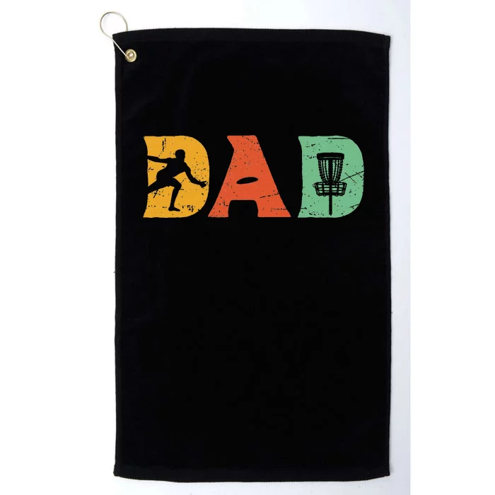 Best Disc Golf Dad Retro Fathers Day For Dad Sports Platinum Collection Golf Towel