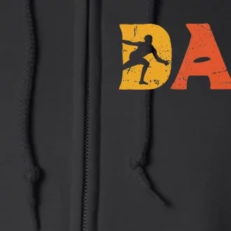 Best Disc Golf Dad Retro Fathers Day For Dad Sports Full Zip Hoodie