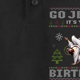 Break Dance Go Jesus It's Your Birthday Merry Christmas Day Dry Zone Grid Performance Polo