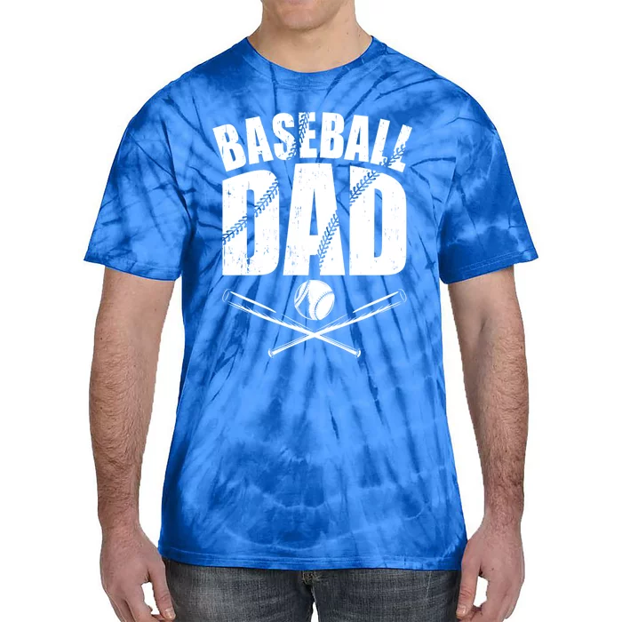 Baseball Dad Great Gift Tie-Dye T-Shirt