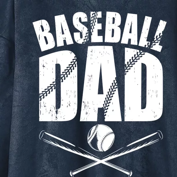 Baseball Dad Great Gift Hooded Wearable Blanket