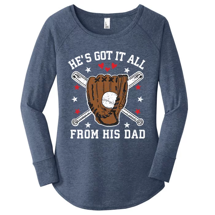 Baseball Dad Gift Women's Perfect Tri Tunic Long Sleeve Shirt