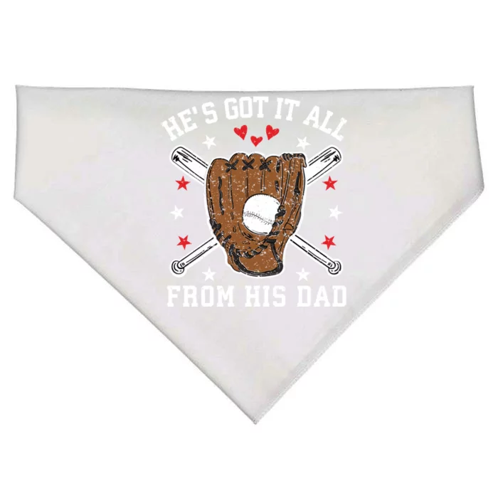 Baseball Dad Gift USA-Made Doggie Bandana