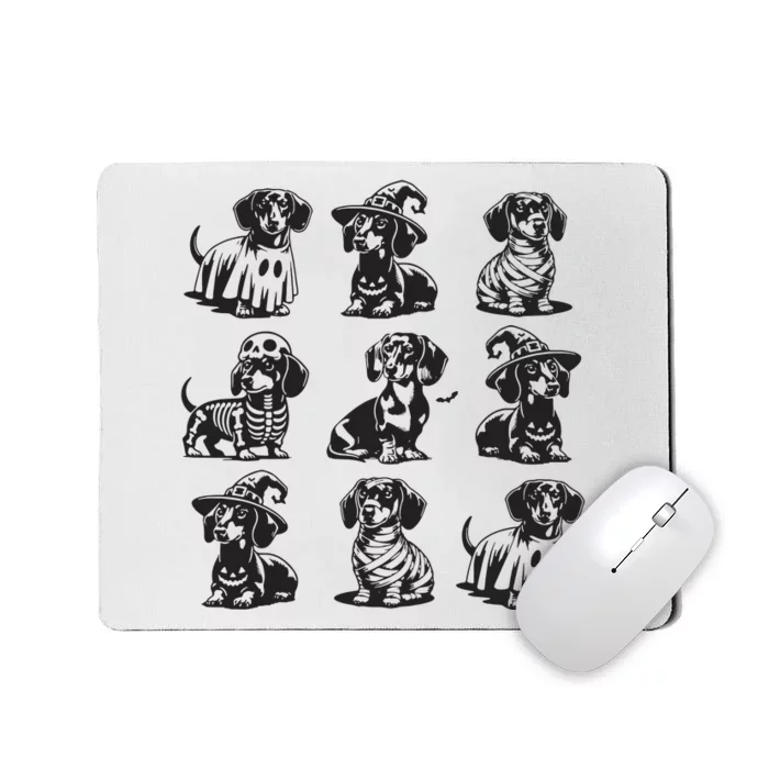 Boo Dachshund Halloween Spooky Dog Wiener Halloween Costume Mousepad