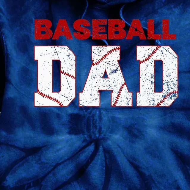 Baseball Dad Happy Fathers Day Tie Dye Hoodie