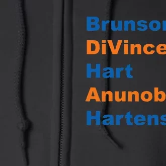 Brunson Divincenzo Hart Anunoby Hartenstein Full Zip Hoodie