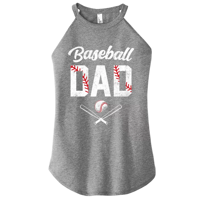 Baseball Dad Happy Fathers Day Wife Daughter Women’s Perfect Tri Rocker Tank