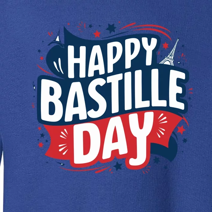 Bastille Day Happy 14th July France Patriotic Eiffel Tower Gift Toddler Sweatshirt