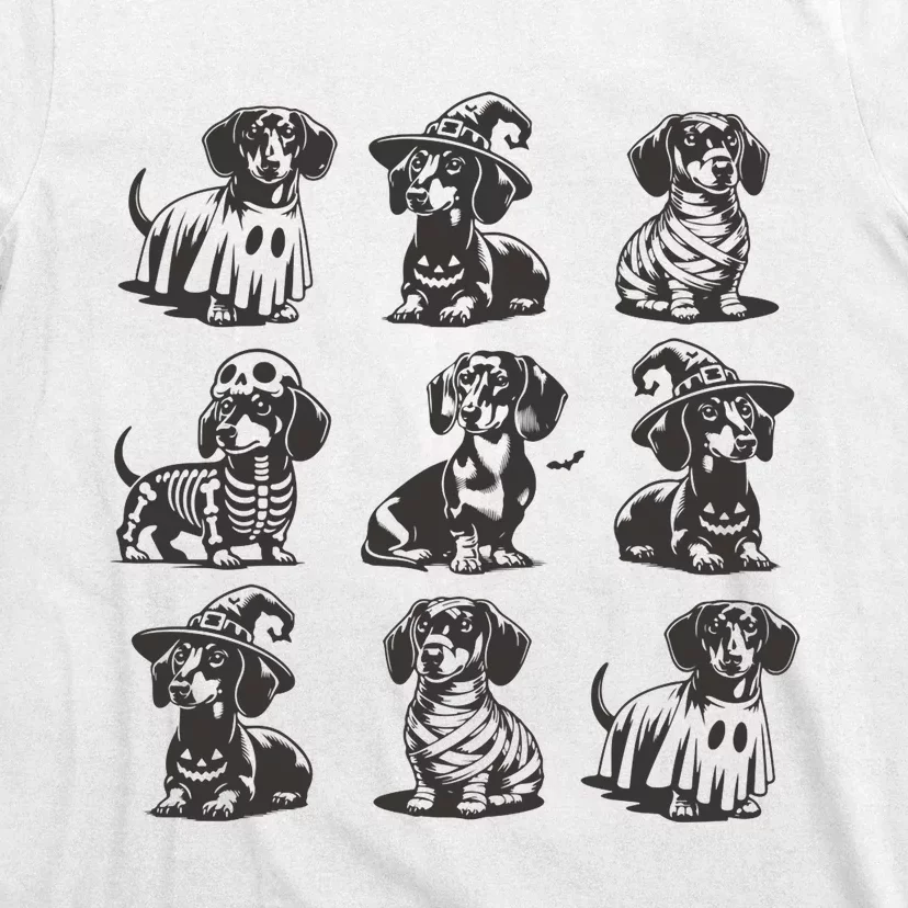 Boo Dachshund Halloween Spooky Dog Wiener Halloween Costume T-Shirt