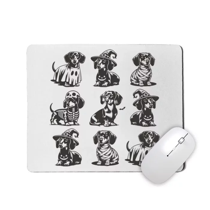 Boo Dachshund Halloween Spooky Dog Wiener Halloween Costume Mousepad