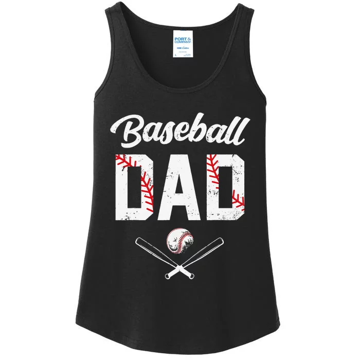 Baseball Dad Happy Fathers Day Shirts for  Boys Kid Ladies Essential Tank