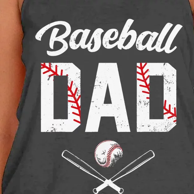 Baseball Dad Happy Fathers Day Shirts for  Boys Kid Women's Knotted Racerback Tank