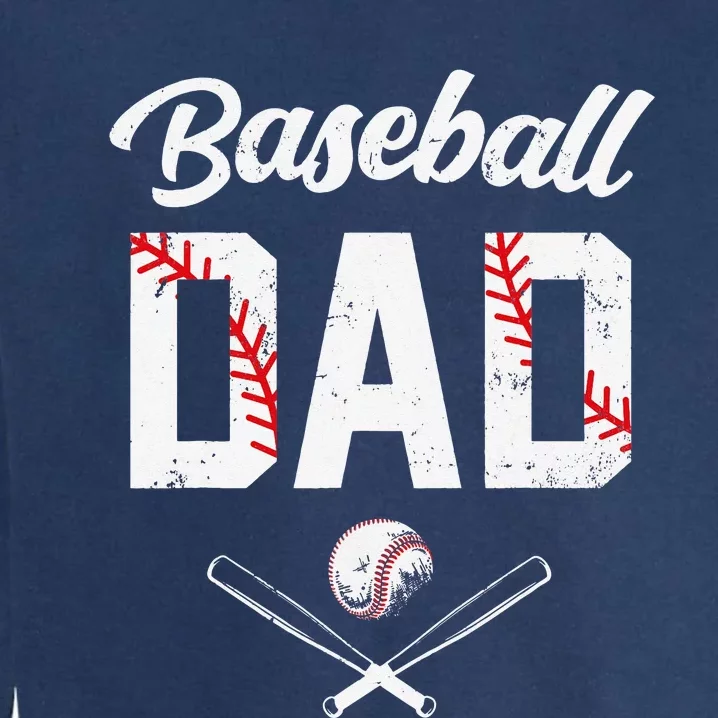 Baseball Dad Happy Fathers Day Shirts for  Boys Kid Garment-Dyed Sweatshirt