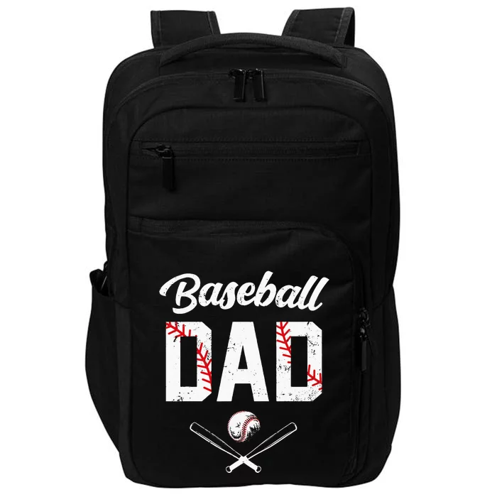 Baseball Dad Happy Fathers Day Impact Tech Backpack