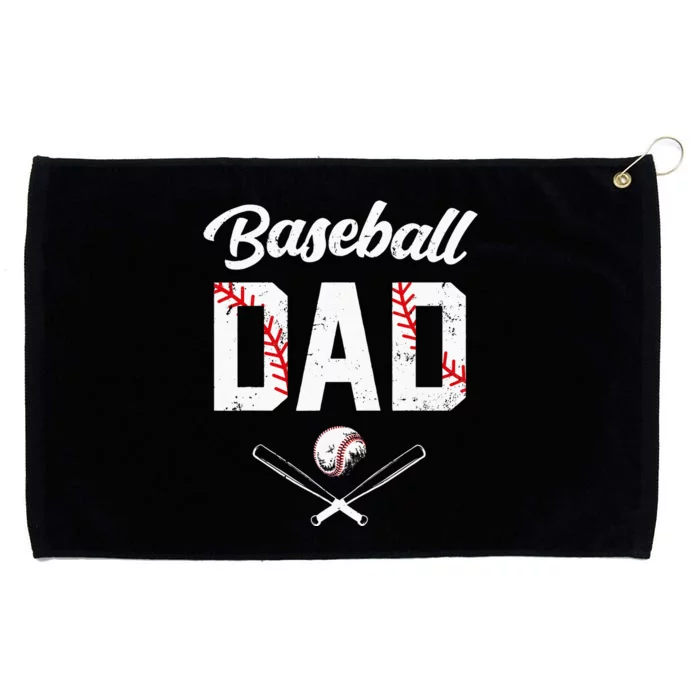 Baseball Dad Happy Fathers Day Grommeted Golf Towel