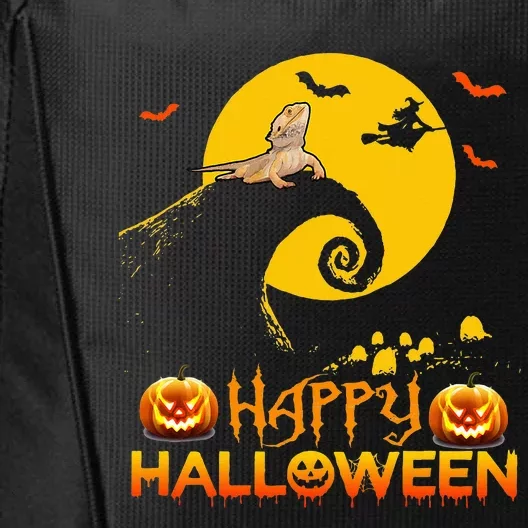 Bearded Dragon Halloween Night City Backpack