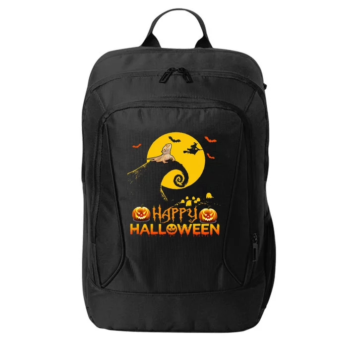 Bearded Dragon Halloween Night City Backpack