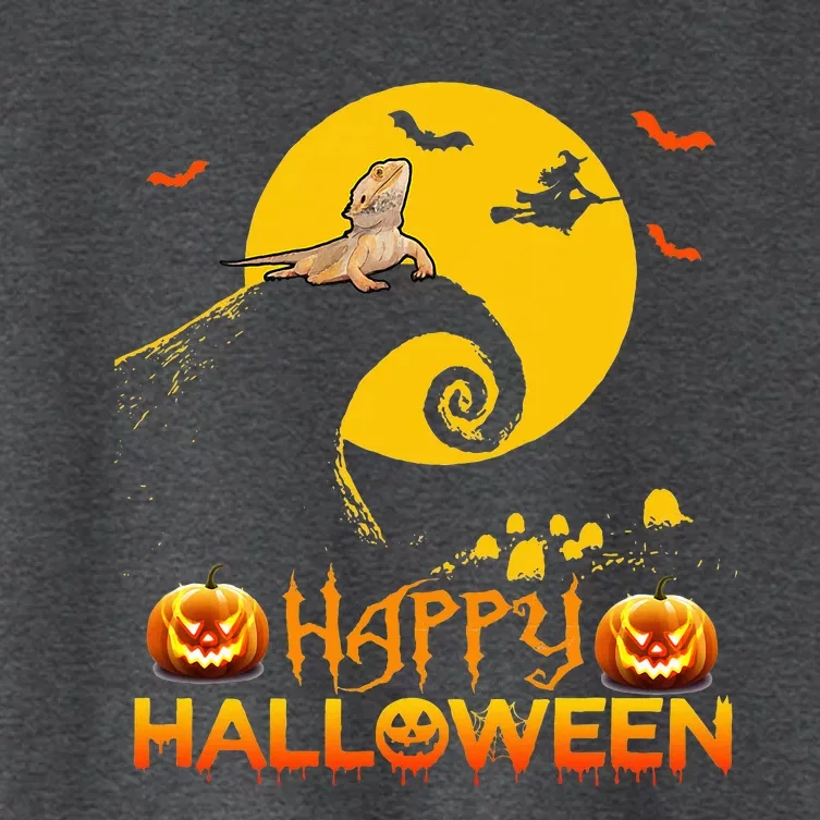 Bearded Dragon Halloween Night Women's Crop Top Tee