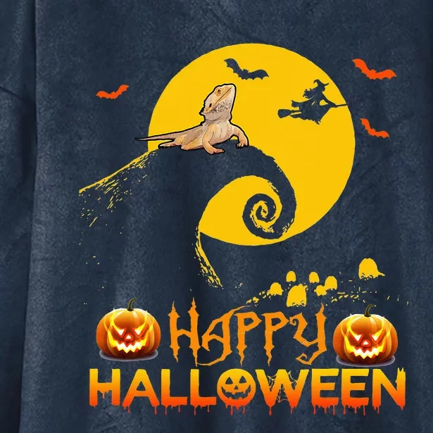 Bearded Dragon Halloween Night Hooded Wearable Blanket