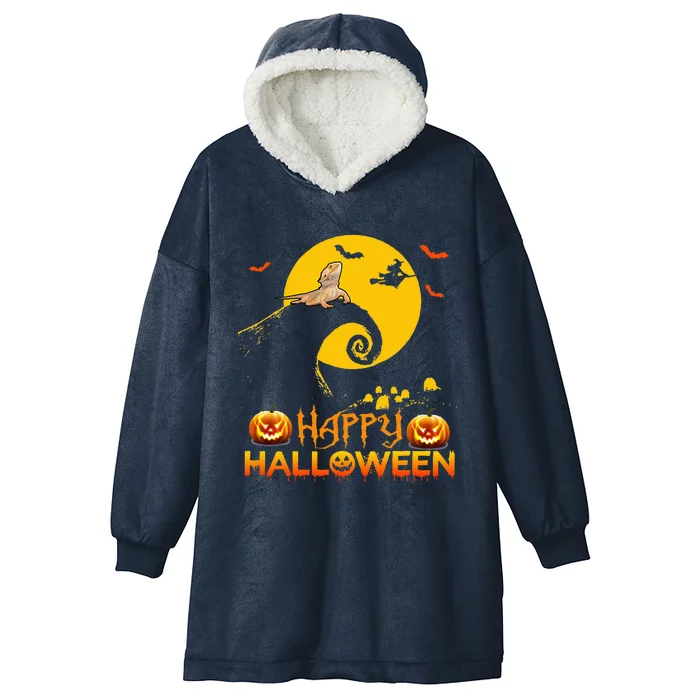 Bearded Dragon Halloween Night Hooded Wearable Blanket