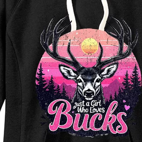 Buck Deer Hunting Hunter Girl Hunt Women's Fleece Hoodie