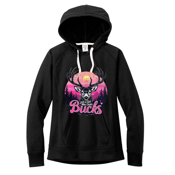 Buck Deer Hunting Hunter Girl Hunt Women's Fleece Hoodie