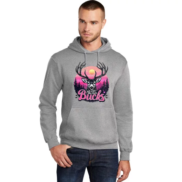 Buck Deer Hunting Hunter Girl Vintage Hunt Tall Hoodie